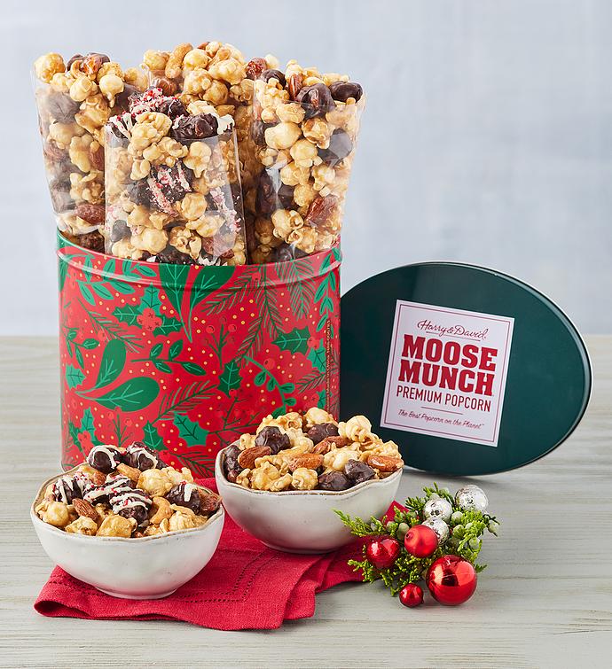 Moose Munch® Premium Popcorn Mini Holiday Tin